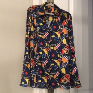 Womens blue nautical blouse